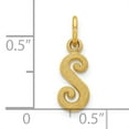 thumbnail image 3 of 10k Yellow Gold Dainty Letter S Initial Name Monogram Necklace Charm Pendant, 3 of 7