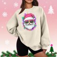 thumbnail image 2 of Lorytime Sweatshirts for Women Oversized Christmas Santa Claus Plush Shirt Crew Neck Long Sleeve Pullover Loose Tops, 2 of 5