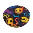 thumbnail image 2 of Round Bar Stool Seat Covers, Playful Ghosts Night Sky Elastic Round Chair Cover Stool Seat Slipcover Bar Stool Cushions Round Pad for 12-14 inch, 2 of 7