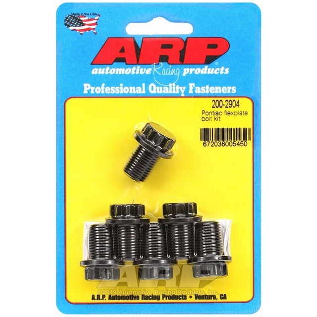 ARP Auto Racing Auto Trans Flexplate Bolt 200-2904 For Use With Pontiac 300/455 V8; 0.675 Inch Under Head Length; 1/2 Inch - 20 Thread Size; 200000 PSI Tensile Strength