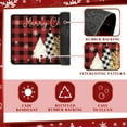 thumbnail image 5 of 2 Pcs Christmas Kitchen Rugs and Mats Set of 2 Red Black Buffalo Plaid Merry Christmas Xmas Trees Floor Mat Non Slip Checkered Doormat Home Holiday Kitchen Decor, 17 x 30 Inch, 17 x 47 Inch, 5 of 6