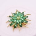 thumbnail image 3 of Sparkling Crystal Flower Brooch Pins for Women Dainty Rhinestone Flower Shape Brooch Pin Suit Scarf Hats Decoration Wedding Jewelry, 3 of 8