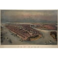 thumbnail image 1 of Birds-eye view of Manhattan, New York- Fine Art Canvas Print (20" x 30"), 1 of 1