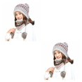 thumbnail image 3 of Qarigey Gorros de invierno para mujer, gorro grueso de terciopelo, máscara protectora para los oídos, gorro para montar, gorro de punto cálido para Type2 NO2 Qarigey CBP053748, 3 of 5