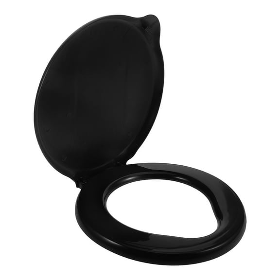 HEMOTON Portable Emergency Toilet Seat Plastic Lid for Car Outdoor, and Camping Use Black Compact and Easy to Carry for Hiking and RV Travel