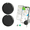 Black, variant on OTIC 4 Pack Bluetooth Tracker for iOS, Black&White, Support Find My App (iOS Only), Smart Finder with CR2032, IP67 Waterproof for Keys Wallet Luggage