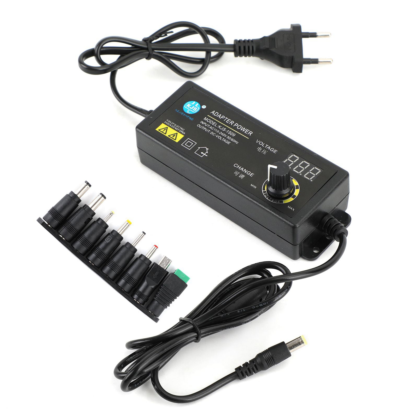 Adjustable Power Supply Adapter 3V-24V 2.5A 60W Controller LCD Display 8 Plugs 