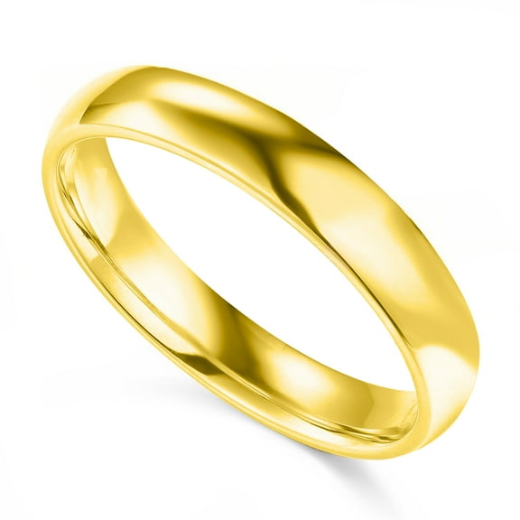 Genuine Solid 14k Yellow or White Gold 4mm Comfort-fit Polished Wedding Band for Men/Women Sizes 4-12