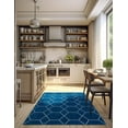 thumbnail image 4 of Unique Loom Trellis Frieze Collection Area Rug - Geometric (8' x 11' Rectangle Navy Blue/Ivory), 4 of 7