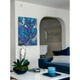 thumbnail image 4 of Sketch Cyanine Blue Painting Print on Wrapped Canvas, 4 of 5