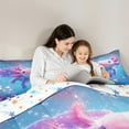thumbnail image 4 of jejeloiu Kawaii Axolotl Bedding Comforter Set 7-Piece,Ocean Sealife King Bedding Sets,Hotpink Magic Animal Bed Sheets,Microfiber Room Decoration Reversible, 4 of 8