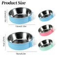 thumbnail image 3 of Crate Dog Bowl, Removable Stainless Steel Hanging Pet Kennel Cage Bowl Food & Water Feeder Coop Cup for Puppy, Cat, Rabbit, Guinea Pigs Ferret Bird,Pink, 3 of 9
