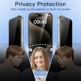 thumbnail image 4 of Privacy Screen Protector for iPhone 15 Pro Max 6.7-Inch with Camera Lens Protector, Anti-Spy Tempered Glass Film, Easy Installation Tool, 2-Pack Each, 4 of 8