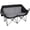 Black+grey, variant on Double Camping Chair Black 2 Person Oversized Folding Outdoor Loveseat