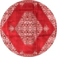 thumbnail image 1 of Ahgly Company Indoor Round Medallion Red Traditional Area Rugs, 7' Round, 1 of 4