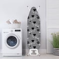 thumbnail image 4 of HELLHERO Grey Paw Print Hearts Ironing Board Cover Washable Replacement Accessories 3 Fasteners Iron Board Cover Non-Slip Christmas, 4 of 5