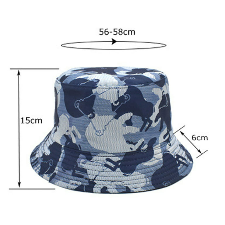Beppter Bucket Hat Sun UV Protection Hat Printed Fisherman Hat Men And  Women Travel Fashion Camouflage Basin Hat Outdoor Sunscreen Sun Hat Trend  Black 