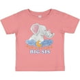 thumbnail image 3 of Inktastic Big Sis Cute Elephants with Moon and Stars Girls Baby T-Shirt, 3 of 5