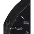 thumbnail image 4 of Hamilton Hills Clean Large Modern Wenge 32" Wood Round Frame Wall Mirror | 1, 4 of 6