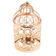 thumbnail image 2 of Guardoinrt Electroplated Metal Birdcage Shape Tea Light B- Candle Holder Rose Gold Type A 1Set, 2 of 6