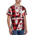 thumbnail image 5 of Rocae Buffalo Plaid Love And Gnome for Men's Moisture-Wicking Crew Tee - T-Shirt for Sports, Outdoor Activities, and Casual Wear3X-Large, 5 of 9