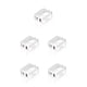 thumbnail image 1 of Cateissary de teléfono de 20 W, pared AC100-240V QC3.0, adaptador de corriente de carga para teléfono inteligente, tableta de viaje, carga MP4, Enchufe estadounidense blanco plano 5Conjunto, 1 of 6