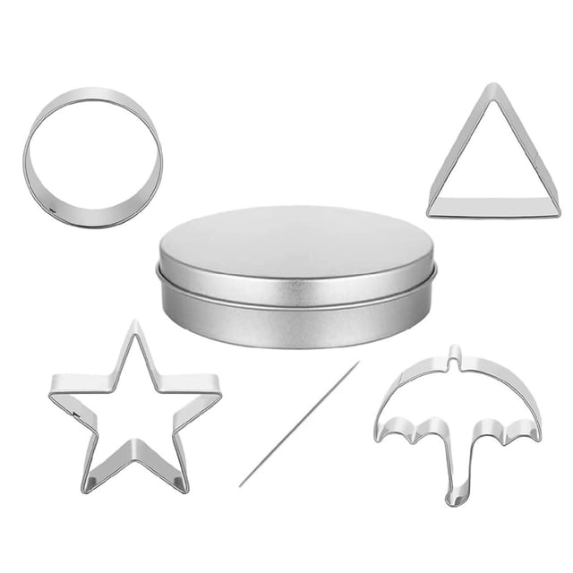 HBFAGFB 6-Set Stainless Steel Umbrella Cookie Cutters, Chocolate Sugar Candy Making Tools