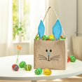 thumbnail image 5 of Atfunshop Cestas De Pascua Bolsas De Conejito Bolsas De Asas De Conejo De Arpillera Rosa Para Caza De Huevos Niños Niños Pequeños Niñas, 5 of 5