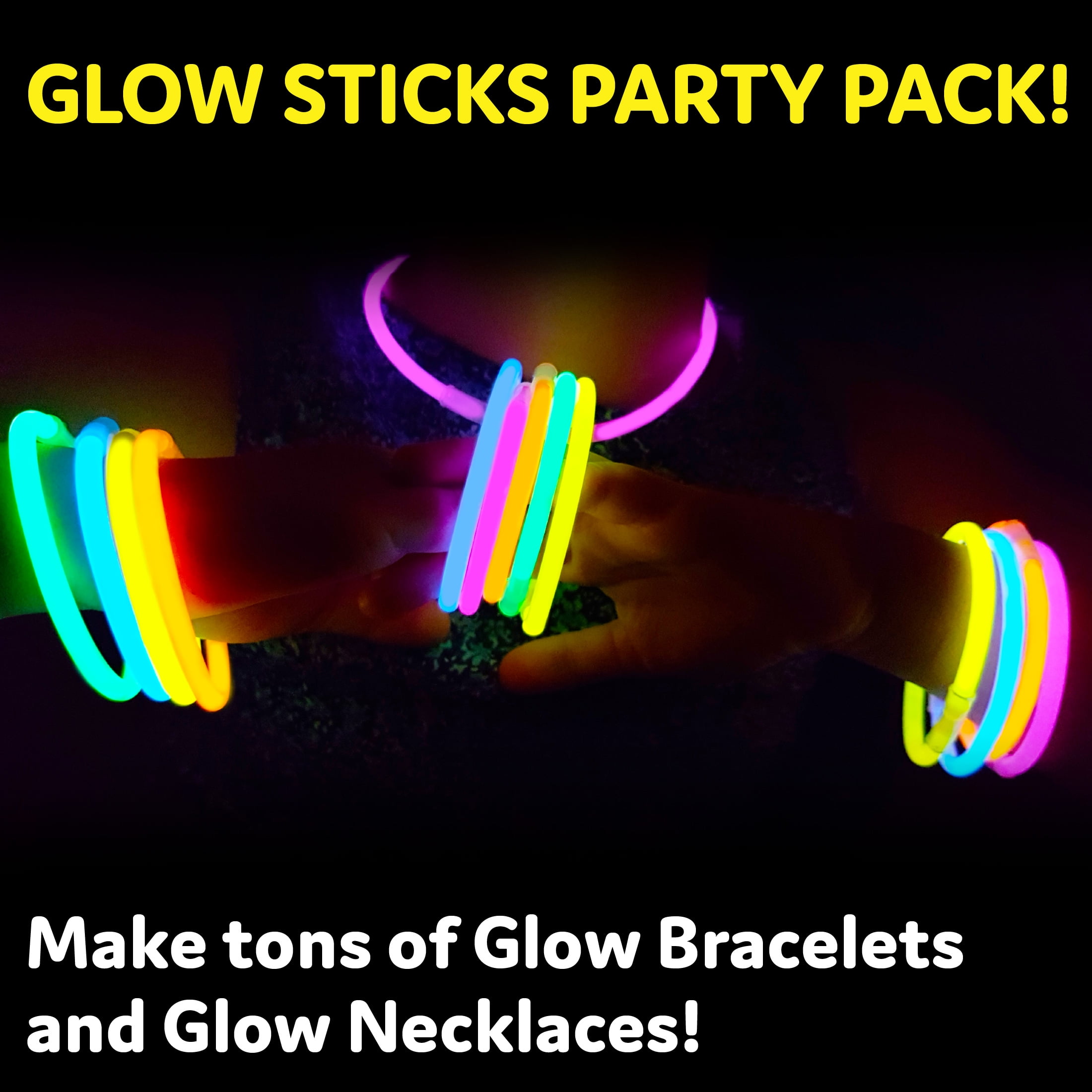 Glow Sticks Bulk Party 100 pcs 8 Glow in The Dark Party Supplies Light  Sticks for Neon Party Glow Necklaces and Bracelets for Kids or Adults