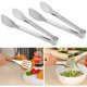 thumbnail image 5 of Pinzas de cocina, pinzas multifunción de acero inoxidable para alimentos para panadería, barbacoa, cocina, juego de cocina, pinzas plateadas (3 piezas), 5 of 8