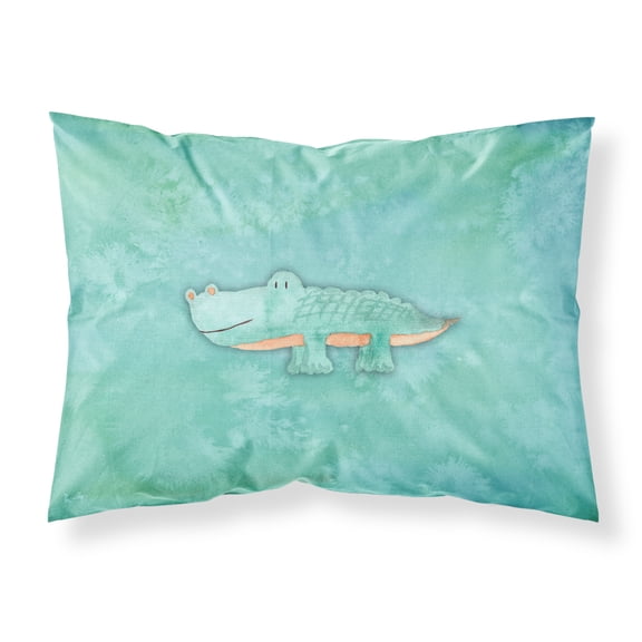 Alligator Watercolor Fabric Standard Pillowcase