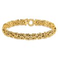 thumbnail image 3 of 14K Yellow Gold Link Necklace Chain Polished Fancy Bracelet 7.5 inch, 3 of 4