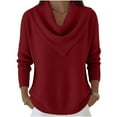 thumbnail image 2 of Yigetop Chandail à Col Roulé pour Femmes, Chandail à Col Roulé Surdimensionné pour Femmes, Mode Automne Hiver, Chandail à Col Roulé à Manches Longues Tendance, Chandails d'Hiver pour Femmes Rouge m, 2 of 5
