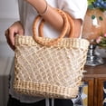 thumbnail image 2 of LinYooLi Tote Bag for Women Large Straw Summer Beach Bag Woven Rattan Tote Bags Hobo Handbag Purse Fashion Moon Bag Bucket Bag, 2 of 7