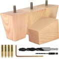 thumbnail image 1 of Juego de 4 patas cuadradas para muebles de madera de fresno Airy Abode: elija su tamaño y color, 1 of 5