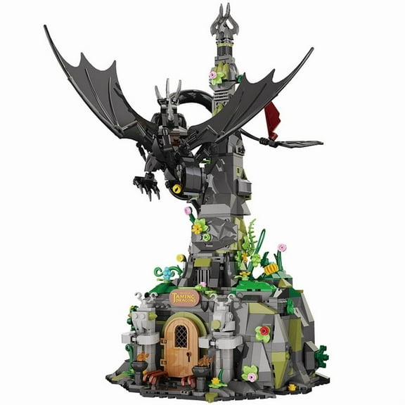 Goirzi 998Pcs Dragon Tamer's Fortress Building Blocks Set - Magic World Creatures Building Blocks Toys for Kids and Adults