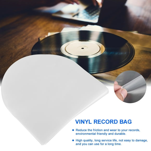White PE 100Pcs Vinyl Record Cover Dust-Proof Vinyl Record Bag, Protective for 7 Inch Vinyl Records