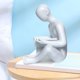 thumbnail image 1 of Estatua de Lector creativo Soledad resina decorativa Figura Lector abstracto, 1 of 10