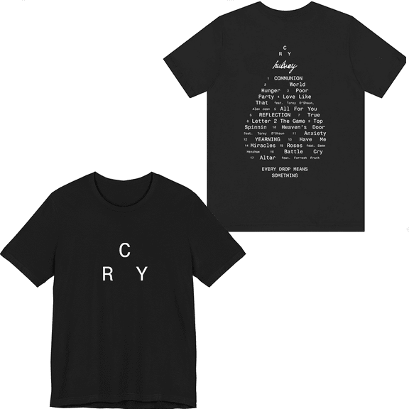 Hulvey Merch CRY Album T-shirt Printed Shirt Men Women Rapper Tee Short Sleeve Crewneck Top