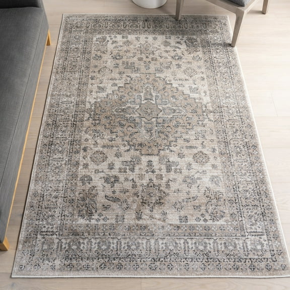 nuLOOM Lillith Traditional Medallion Area Rug, 5' x 8', Lillith Beige