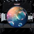 thumbnail image 1 of Abstract Flying Bubbles Colorful Pattern Polyester Universal Spare Wheel Tire Cover Wheel Covers for Trailer RV SUV Truck Camper, 1 of 5