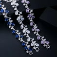 thumbnail image 6 of CZ Leaf Austrian Crystal Purple Stones Bracelets Jewelry for Women, 6 of 9