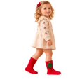 thumbnail image 3 of AWZXDE Toddler Crew Socks 3D Plush Christmas Tree Decor Crew Socks For Girls Red Cable Knit Soft Warm Socks For Holiday Party Family Photos And Daily Indoor Wear, 3 of 6