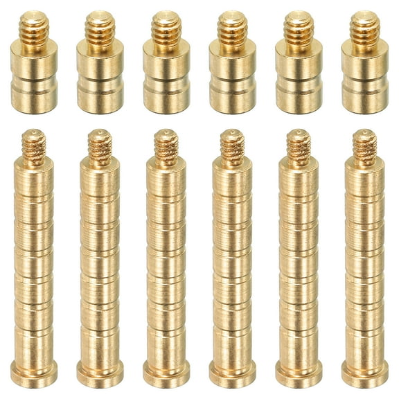25/100 Grain Archery Arrow Insert 0.244 Inch Brass Arrow Weight Bolt for Field Points Shaft, 6 Set