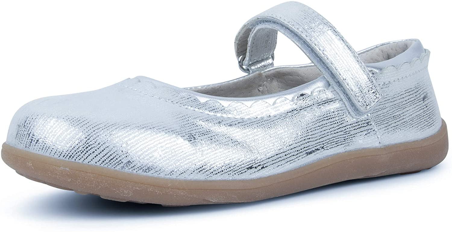 See Kai Run - Jane II Mary Jane Shoes for Kids, Silver, 4 | Walmart Canada