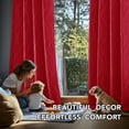 thumbnail image 4 of Deconovo Silver Printed Blackout Curtains - 2 Panels, Wave Dots Pattern, Grommet Top, 42"x72", Thermal Insulated Drapes for Bedroom & Living Room, Red, 4 of 10