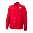 thumbnail image 2 of Men's Colosseum Red Wisconsin Badgers Detonate Quilted Full-Snap Jacket, 2 of 3