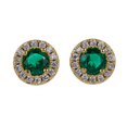 thumbnail image 3 of Aretes para Mujer Oro 14k LuckyLy con Zirconias, Modelo Judy esmeralda UNITALLA, 3 of 6