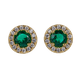 thumbnail image 3 of Aretes para Mujer Oro 14k LuckyLy con Zirconias, Modelo Judy esmeralda UNITALLA, 3 of 6