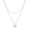 Layer Butterfly-Silver, variant on 18K Gold Plated Butterfly & Heart Layered Bead Necklace, Handmade Dainty Multi-Layer Choker Long Pendant Jewelry for Women